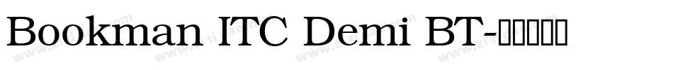 Bookman ITC Demi BT字体转换
